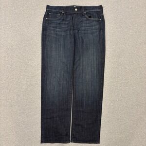 7 For All Mankind Austyn Jeans Mens Size 32x33 (Fits 35x33) Blue Relaxed Fit USA